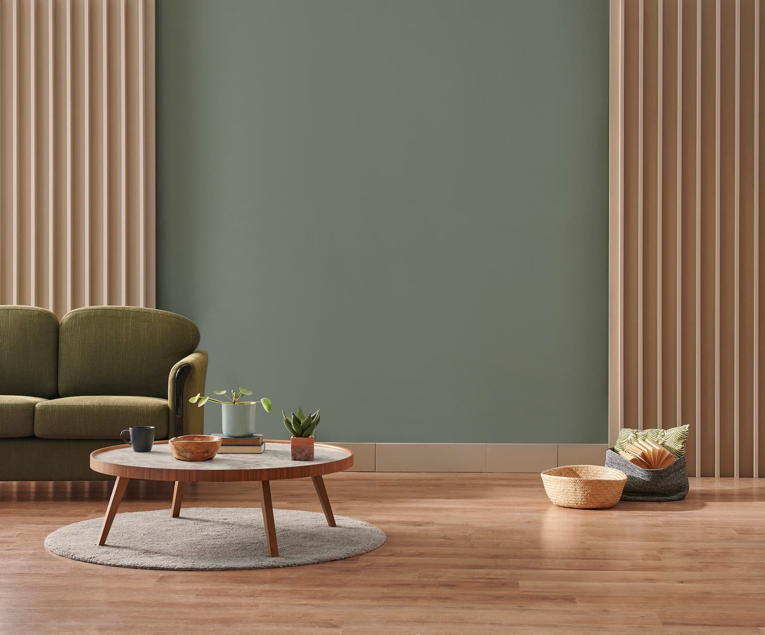 Green wall background