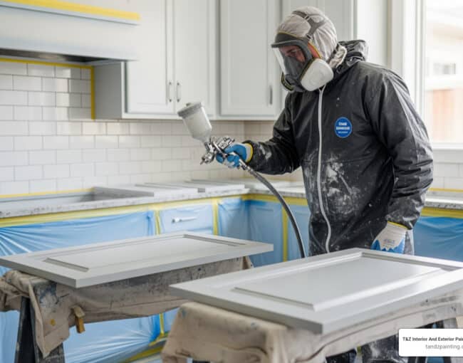 Professional cabinet spraying