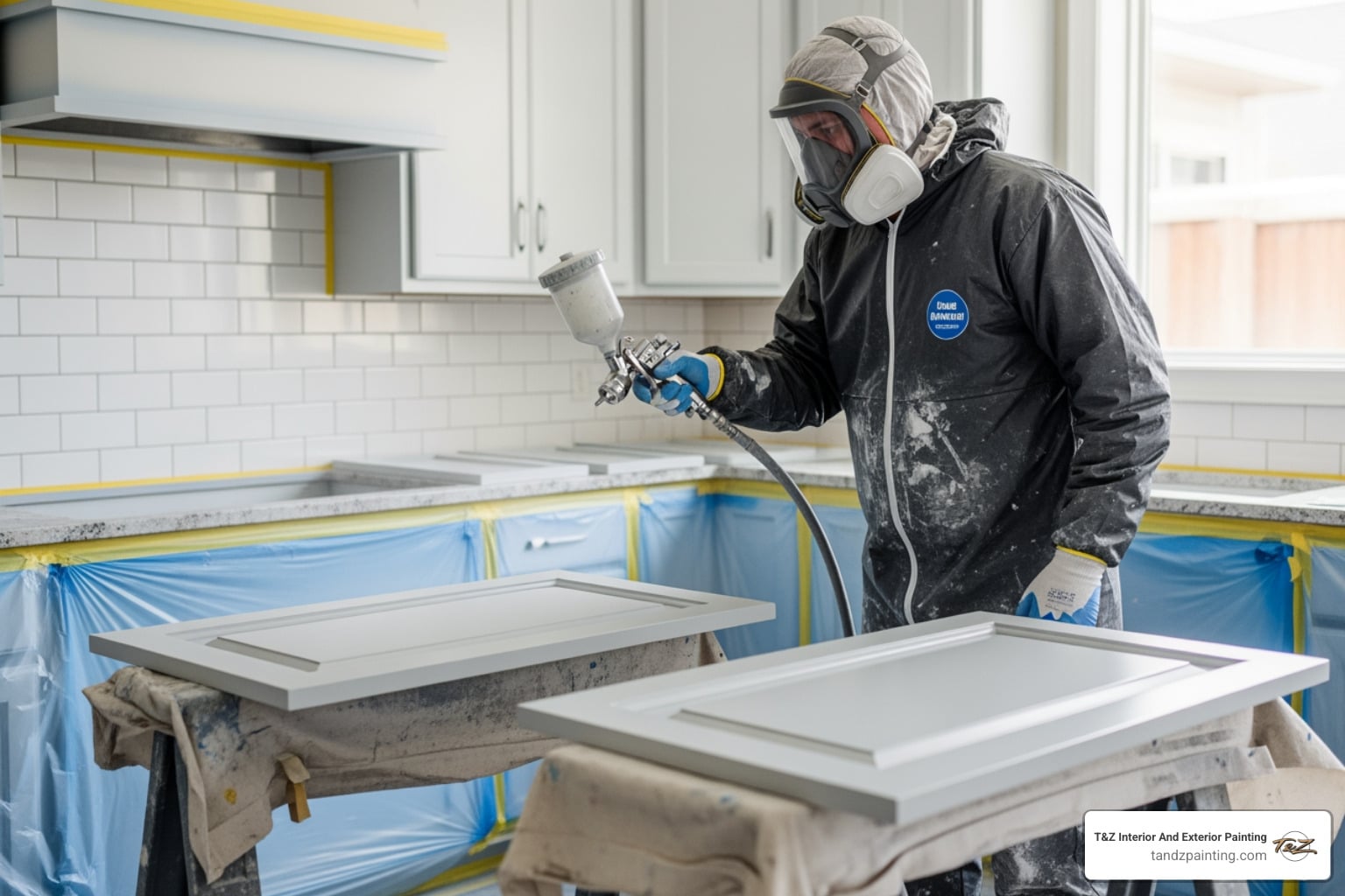 Professional cabinet spraying