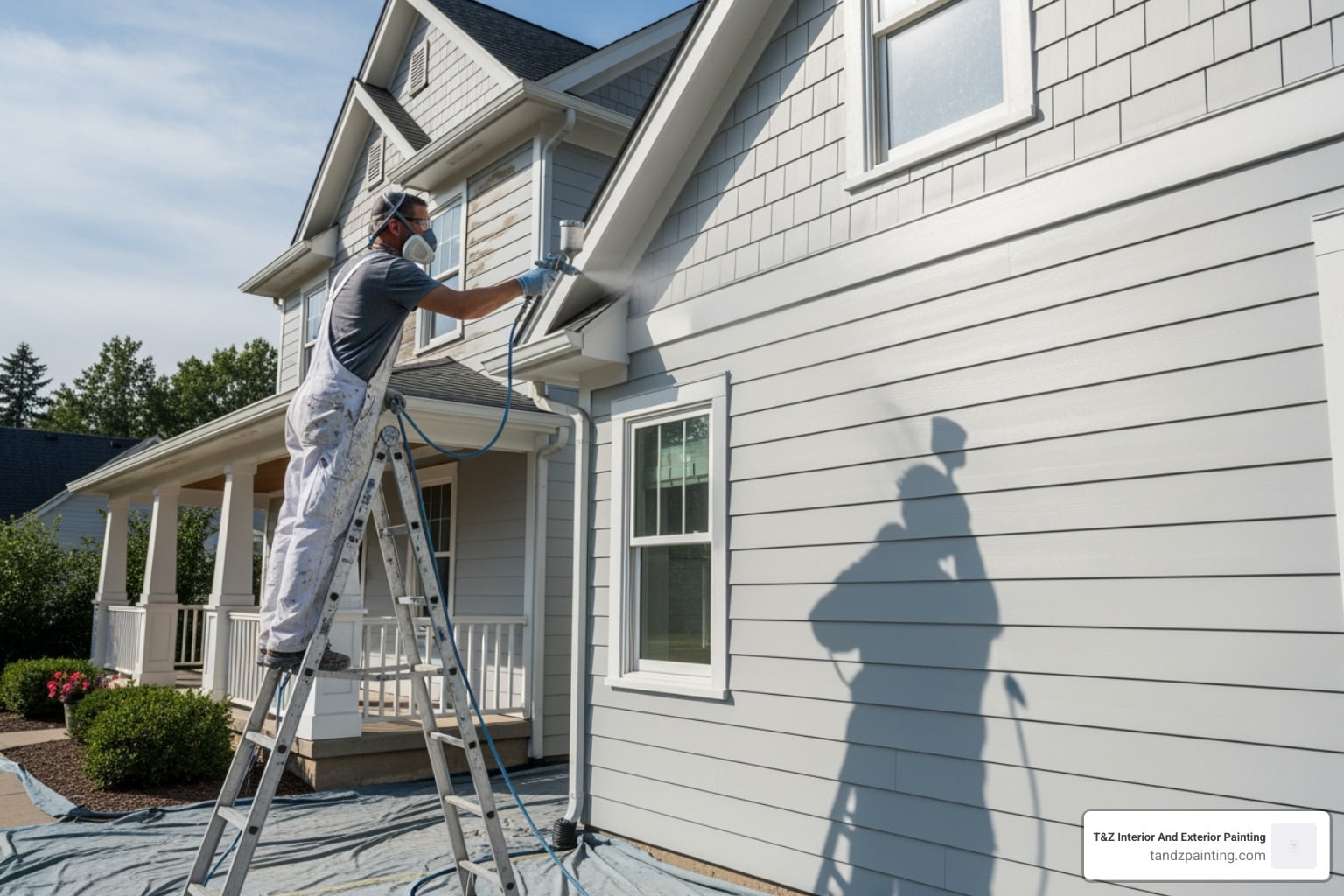 house exterior spray painting