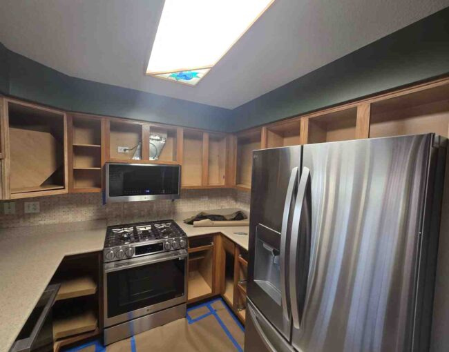 painting gloss kitchen cabinets