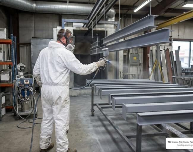 commercial metal finishing spraying Lombard