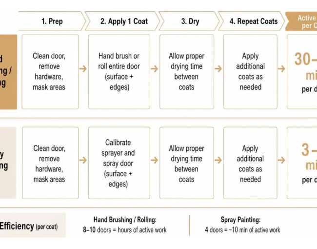 spray painting vs hand brushing efficiency process