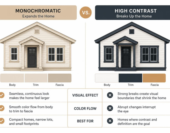 Monochromatic vs High Contrast Diagram