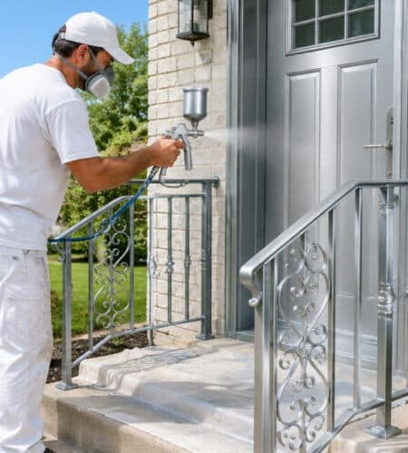 residential metal spray painting Wheaton