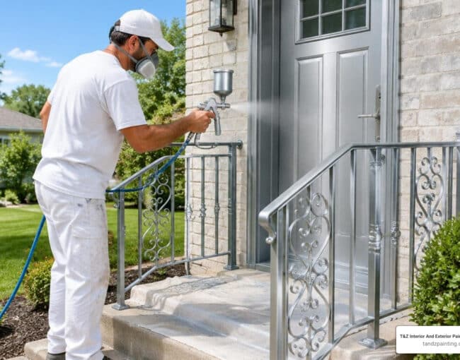 residential metal spray painting Wheaton