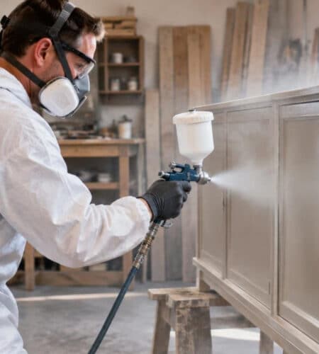 wood spray painters near me