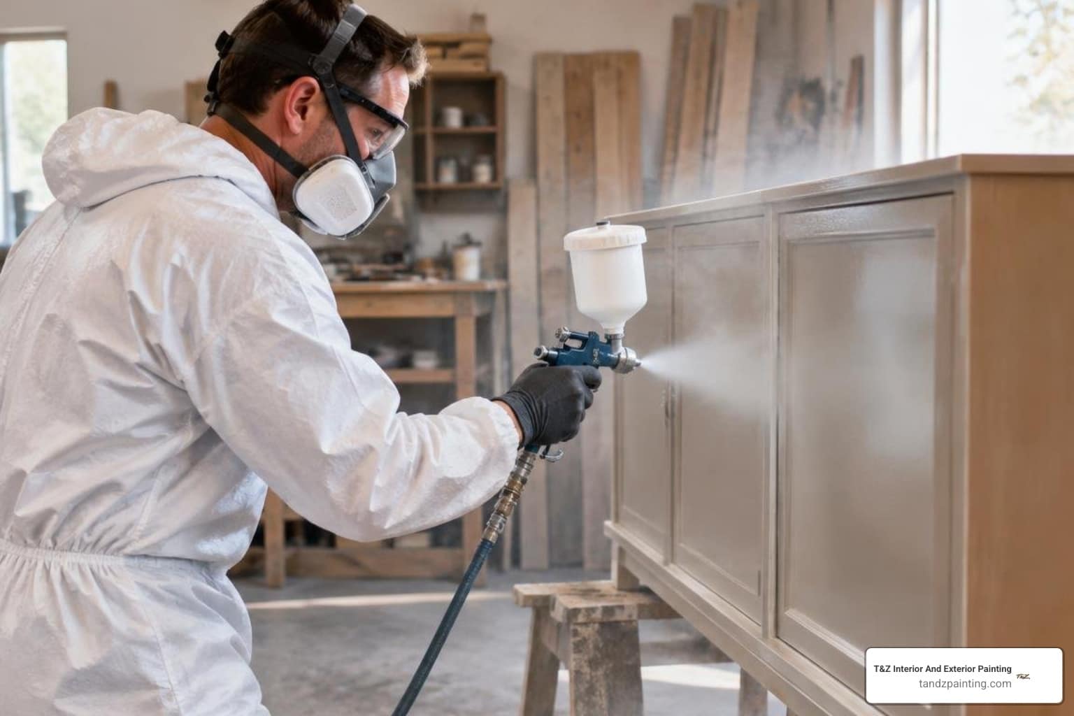 wood spray painters near me